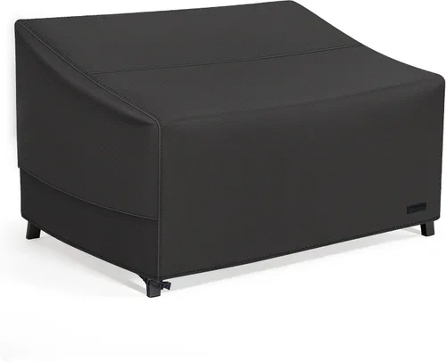 Vista 16 de NettyPro Funda impermeable para sofá modular de patio 600D de alta resistencia, para muebles de patio en forma de L, juego de salón, 83 x 104 Negro