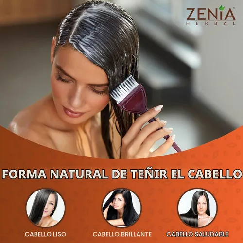 Vista 6 de Zenia Indigo Powder y 3.53 oz de henna paquete combinado de tinte para el cabello