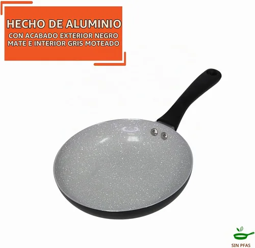 Vista 3 de IMUSA Sartén de cerámica gris moteada de aluminio Premier Cera de 8