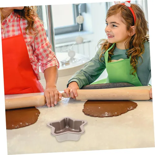 Vista 3 de PRETYZOOM Molde para pasteles con forma de estrella, de Ptfe, de oro, antiadherente, para restaurantes y hoteles en el hogar, para pudín de pasteles