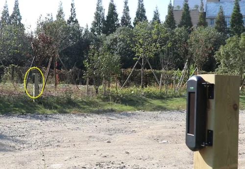 Vista 6 de HTZSAFE Sensor fotoeléctrico al aire libre inalámbrico solar 3 haz impermeable (IP66)
