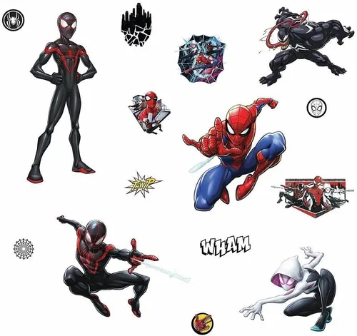 Vista 2 de RoomMates RMK3922SCS - Calcomanías despegar y pegar de pared de Marvel Spider-Man Miles Morales