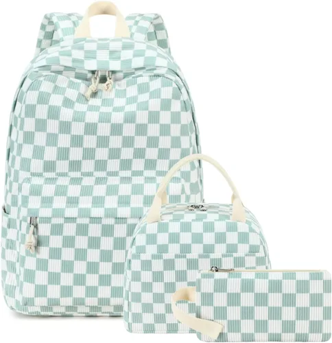 Vista 17 de Bluboon - Mochila escolar para niñas y mujeres para uso diario y de estilo informal, para portátil de 15 pulgadas, con bolsa para almuerzo y bolsa