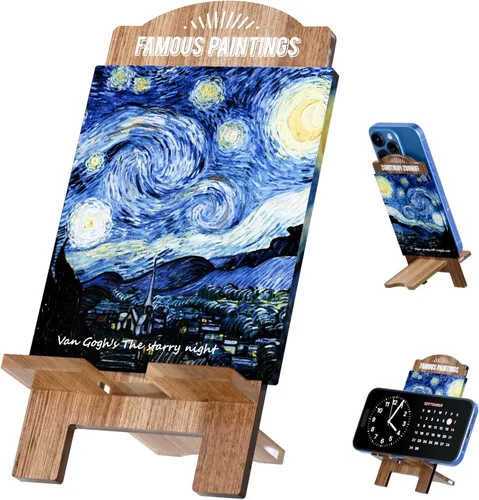 Vista 11 de Bonito y artístico soporte para teléfono celular para escritorio, soporte multifuncional para teléfonos, iPads, interruptor, Kindle y consolas