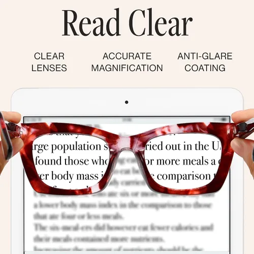 Vista 3 de CCVOO Lentes de lectura elegantes para mujer, anteojos elegantes, lectores de luz azul, tramposos