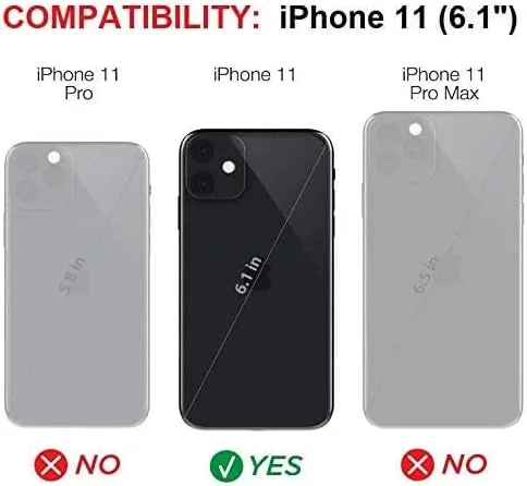 Vista 3 de BELTRON Funda con clip para cinturón para iPhone 11 (2019), funda híbrida delgada de protección de cuerpo completo resistente y funda de clip