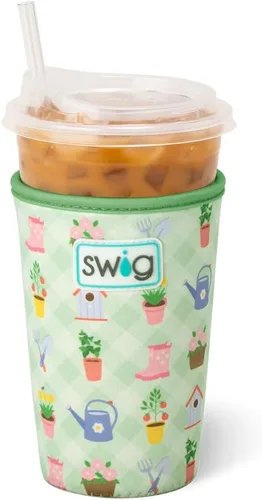 Vista 13 de Swig Life Coolie para taza helada mediana de 22 onzas, funda aislante estándar de 22 onzas con asa, aislamiento de neopreno mantiene las bebidas