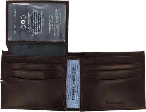 Vista 2 de Tommy Hilfiger CARTERA Y VALET DE PIEL, BI-PLEGA, Protección RFID - Marrón (31HP220040)