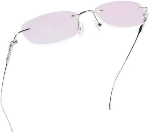 Vista 16 de LifeArt Pure Titanium Frame Glasses/Blue Light Blocking Reading Glasses, Reduce Eyestrain, Stylish for Men and Women