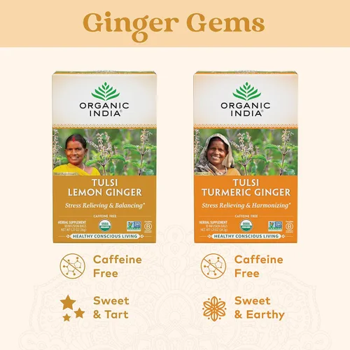 Vista 7 de Organic India - Té orgánico de Tulsi, té de hierbas, 18 bolsas de infusión. paquete de 6