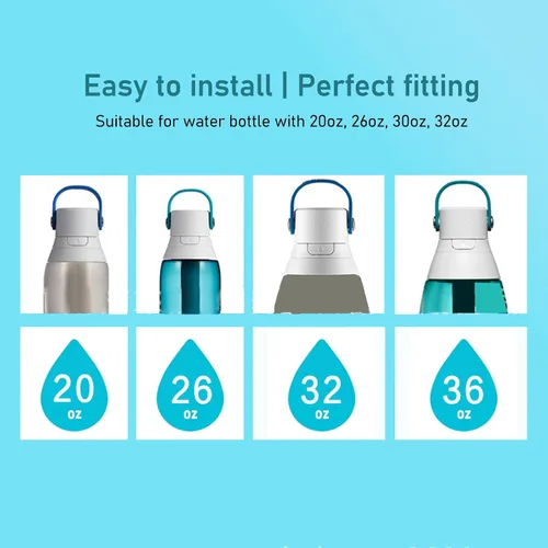 Vista 6 de Válvula de mordida de botella de repuesto de silicona para botella de agua para ajuste perfecto, filtro Brita, filtro de botella de agua Brita
