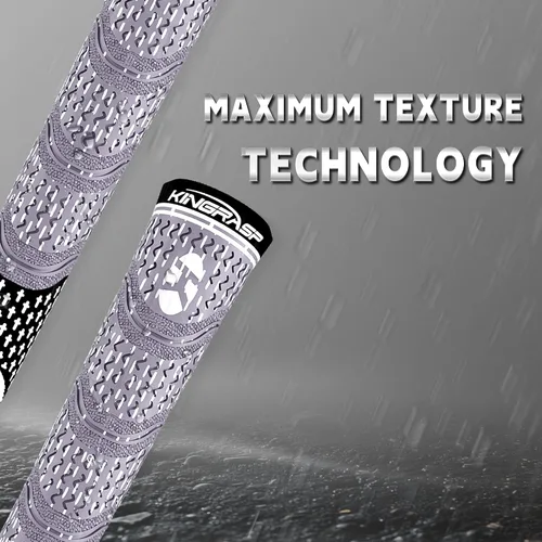 Vista 3 de 13 Pack Corded Rubber Golf Grips, Anti‑Slip Kit, Standard Midsize Oversize Gris/blanco: (13 agarres)