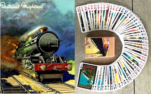 Vista 9 de Carteles de aviación vintage para jugar a las cartas (baraja de póquer 54 cartas todas diferentes) Carteles de viaje retro vintage Avia avión azafata
