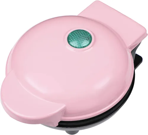 Vista 4 de Mini waflera pequeña con cepillo de aceite, máquina de chaffles antiadherente para hash browns, Keto Chaffles fáciles de limpiar, libre de PFOA, 4
