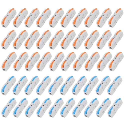 Vista 12 de DIANN 10 piezas de conectores de alambre de palanca 2 en 4 salidas para empalmes en línea de circuito Conector de alambre eléctrico 28-12 AWG 10pcs