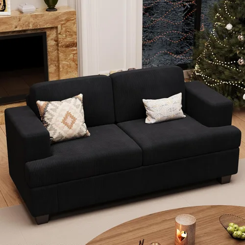 Vista 35 de Fiona's magic Juego de sofá de 6 plazas, juego de 3 piezas cómodo sofá con otomán, sofá de asientos profundos para sala de estar, sofá cama moderno