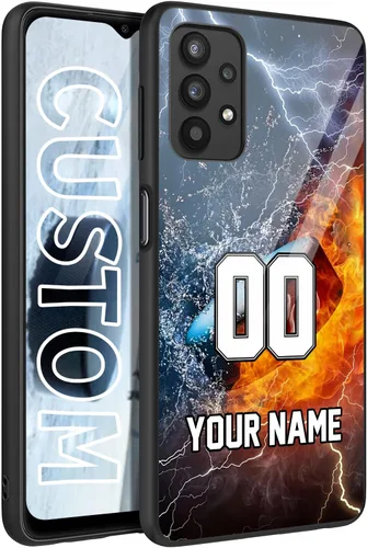 Vista 16 de Personalized Ice Hockey vs Name Number US Flag Decor Rubber Cover Phone Case for Galaxy America Fire