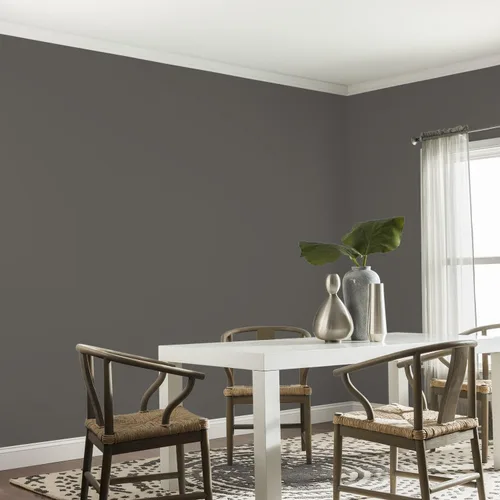 Vista 349 de Glidden Pintura Interior + Imprimación: Gris/Plata Antigua, Una Capa, Satinado, 1 Galón