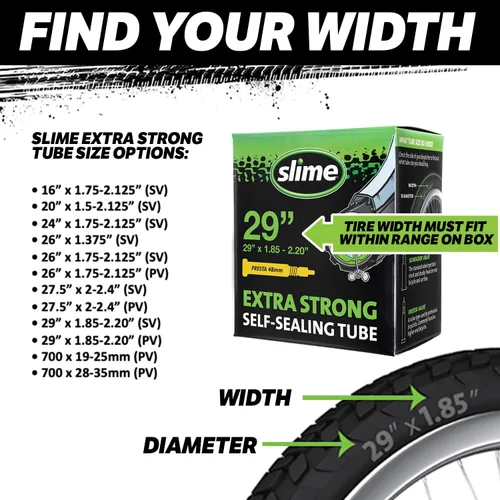 Vista 5 de Slime 30051 Tubo interior de bicicleta con sellador de pinchazos Slime extra fuerte, autosellante, evita y repara, válvula Schrader, 16 pulgadas x