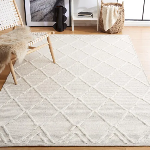 Vista 6 de SAFAVIEH Natura Collection - Alfombra de pasillo de 2 pies 3 pulgadas x 8 pies, color negro y marfil, hecha a mano de lana rústica marroquí bohemia