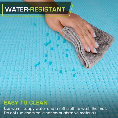 Vista 3 de ProsourceFit Estera de yoga original para ejercicios de ¼" (6 mm) de grosor para mayor comodidad y estabilidad con correas de transporte