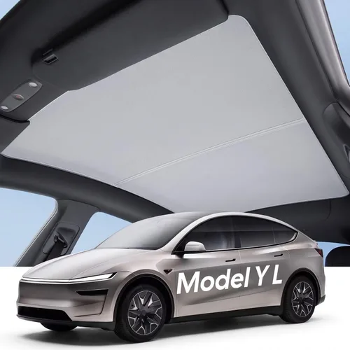 Vista 17 de Wigoo Para Tesla Model Y Accesorios Parasol Techo, Interior Negro