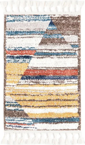 Vista 3 de Unique Loom Colección Aramis - Alfombra Zoe (rectangular 2' 0" x 3' 1", Multi/Azul)
