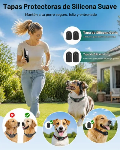 Vista 7 de Collar de choque para perros, collar de entrenamiento impermeable 1 perro (negro)