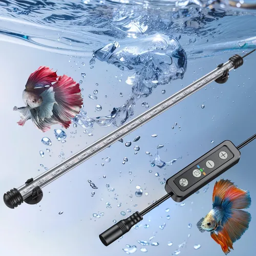 Vista 9 de Pawfly Luz LED para Acuario de 1.8 W, Luz Submersible de 7.5 Pulgadas Bajo el Agua para Tanque de Peces con Temporizador de Encendido/Apagado