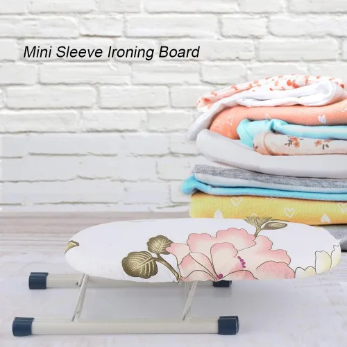 Vista 7 de Tabla de planchar pequeña, tabla de planchar de mesa, mini camisa plegable, puños y cuello, mesa de manejo para mangas, costura y planchado