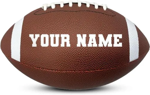 Vista 8 de HAMMET Fútbol personalizado – Fútbol de cuero compuesto personalizado con tu nombre o texto – Regalo ideal para hijo, hija, niño o niña