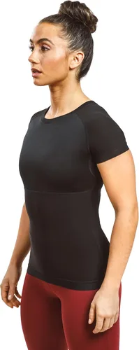 Vista 4 de Sweat Shaper Women's Athletic Tee, Short Sleeve High-Performance Compression T-Shirt, Performance Baselayer Workout Shirt