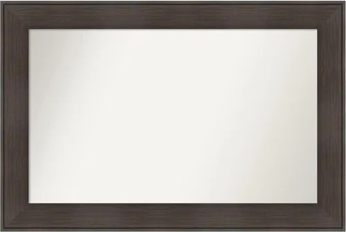 Vista 15 de Amanti Art Espejo personalizado, espejo de baño de veta de madera rústica William, espejo de pared o espejo de tocador de baño sobre el fregadero