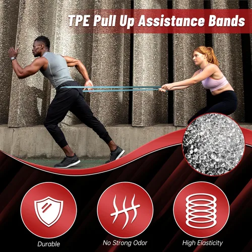 Vista 3 de Pull Up Assistance Bands, 5-Level Resistance Bands for Working Out, Pull Up Bands for Men & Women, Exercise Bands for Full-Body Training, Fitness