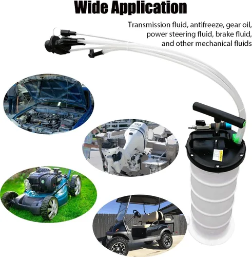 Vista 4 de RQG Extractor de líquido automotriz de 6.5L, bomba extractora de aceite neumática/manual, Extractor de bomba de vacío de aceite para cambio