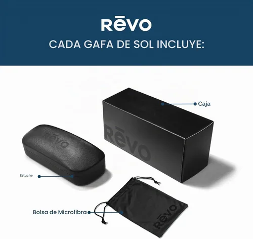 Vista 8 de Revo Gafas de sol Crawler: lente polarizada con marco de envoltura rectangular de rendimiento