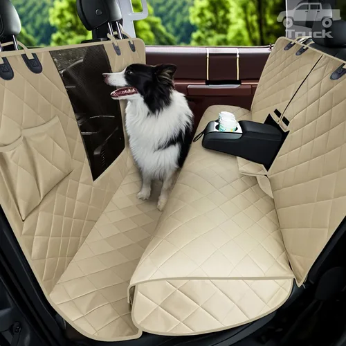 Vista 11 de Lassie Hamaca 4 en 1 de cobertura completa para automóvil, 100% impermeable, fundas de asiento de coche para asiento trasero con ventana de malla