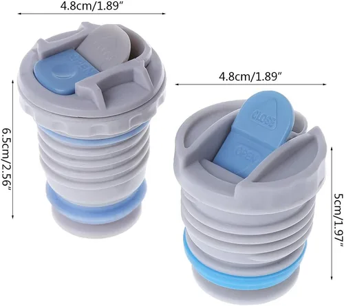 Vista 3 de Tapas de botella al vacío, tapas térmicas para tazas, tapa de viaje, repuesto para acampar al aire libre, viajes