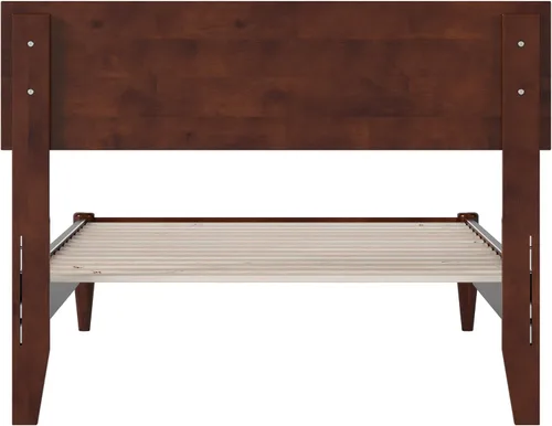 Vista 12 de AFI, Aria - Cama de plataforma moderna de perfil bajo de madera maciza, tamaño individual, nogal Nuez