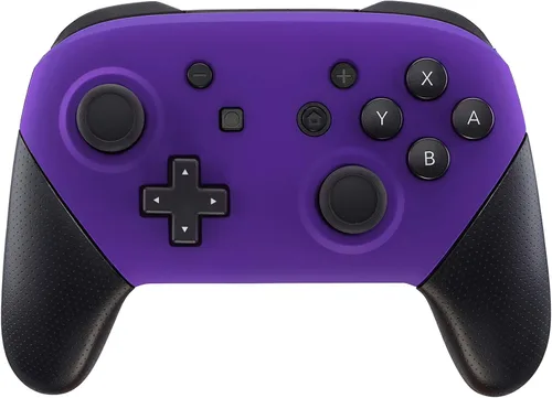 Vista 5 de eXtremeRate Purple Faceplate and Backplate for Nintendo Switch Pro Controller, Soft Touch DIY Replacement Shell Housing Case for Nintendo Switch Pro