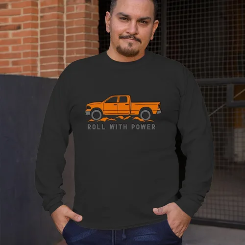 Vista 128 de Tee Hunt Camisetas gráficas y camisetas sin mangas para hombre Roll with Power Pickup Truck