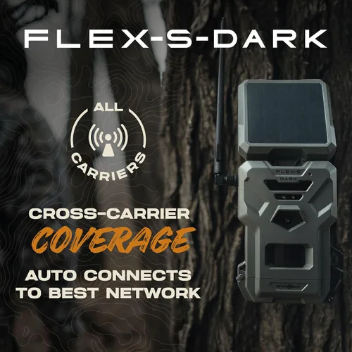 Vista 10 de SPYPOINT Flex-S-Dark Cámara de Sendero Celular Solar – Panel Solar Integrado, Fotos de 40MP, Videos de 1080p + Sonido, Cámara de Caza Sin Destello