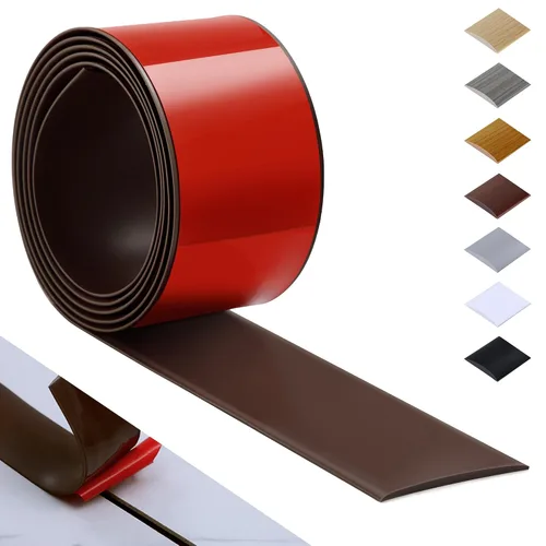 Vista 25 de Bnell Tira de Transición de Piso Autoadhesiva de Vinilo Laminado Tira Cubierta de Piso de 3" Tira Divisora Plana de Piso para Unir Espacios de Piso