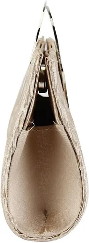 Vista 4 de TOPCHANCES Bolsos de noche de satén para mujer, bolso de mano para boda, fiesta, formal, elegante