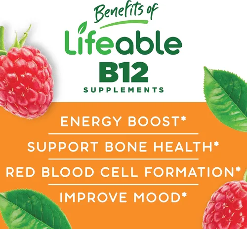Vista 5 de Lifeable Vitamina B12 Kids + B Complex Kids Gummies Bundle – Gran sabor natural suplemento vitamínico – Sin gluten vegetariano OMG masticable