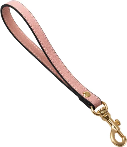 Vista 8 de Allzedream - Correa de pulsera de cuero genuino para cartera, monedero, embrague, teléfono celular, llavero Negro