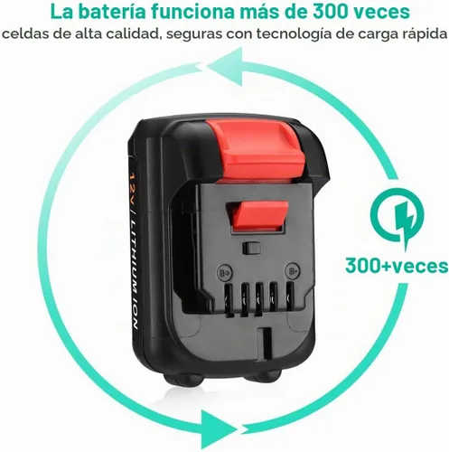 Vista 3 de FirstPower Batería de repuesto DCB120 de 12 V 4.0 Ah - Compatible con Dewalt 12V Litio Ion Max Power Tools DCB120 DCB121 DCB127-2Packs