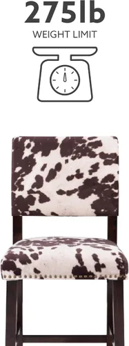 Vista 4 de Linon Udder Madness Corey Taburete de Bar, 48,3 cm de ancho x 56,5 cm de profundidad x 98,4 cm de altura, Mancha Manhattan
