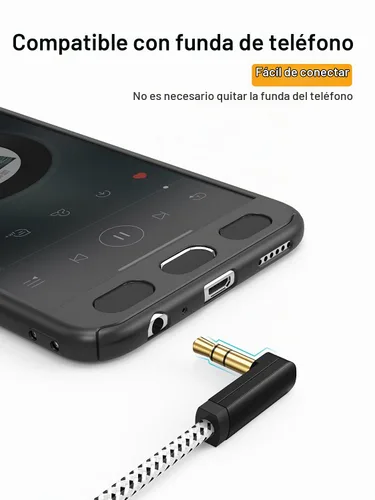 Vista 4 de CableCreation Cable de audio de 0.138 in (1,5 pies/1.5 ft), cable auxiliar auxiliar de 0.138 in