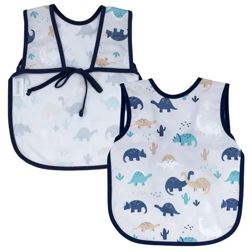 Vista 24 de BapronBaby Adventure Awaits Bapron - Babero más seguro sin corbata para el cuello para bebés y niños pequeños, suave, impermeable, resistente a